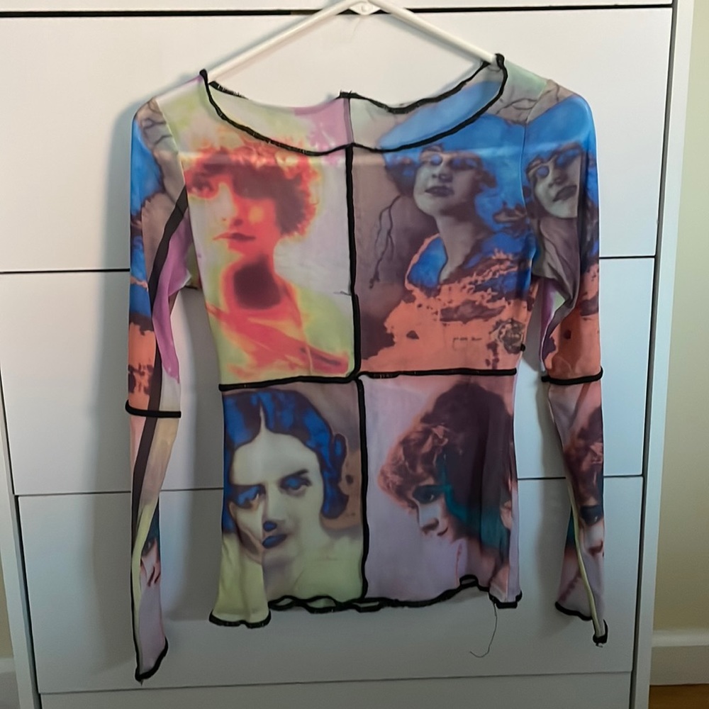 Sheer Long Sleeve Top